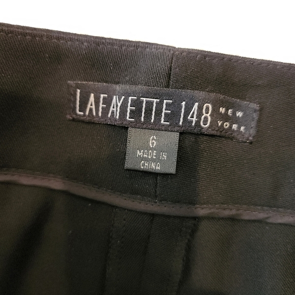 Lafayette 148 Wool Black Trouser Pants Size 6 - Picture 3 of 16